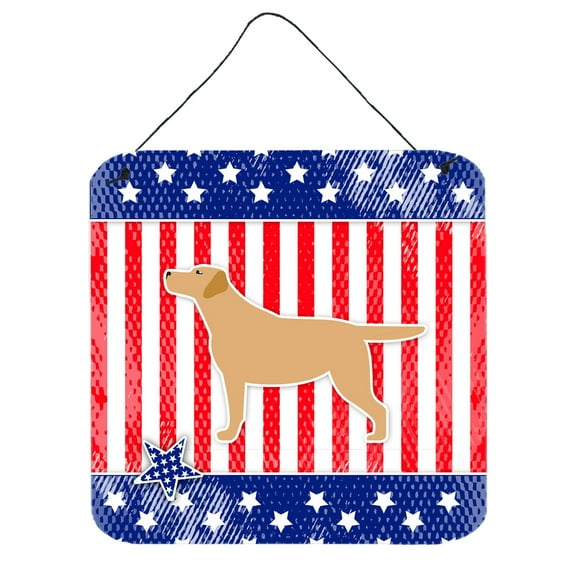 Carolines Treasures BB3297DS66 USA Patriotic Yellow Labrador Retriever Wall or Door Hanging Prints