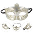 thumbnail image 3 of KAKOWELY Máscara de fiesta de mascarada, máscara de cosplay de Halloween para hombre, máscara ligera de plástico de media cara, 3 of 4