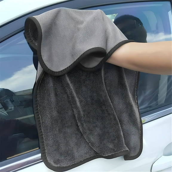 ACDANC Extra Large Car Drying Towel,Twisted Terry Microfiber Towels for Cars,1000GSM Professional Quick Dry Cleaning Cloth for Car,Scratch-Free,Absorbent Wash Towel,25" x 36"