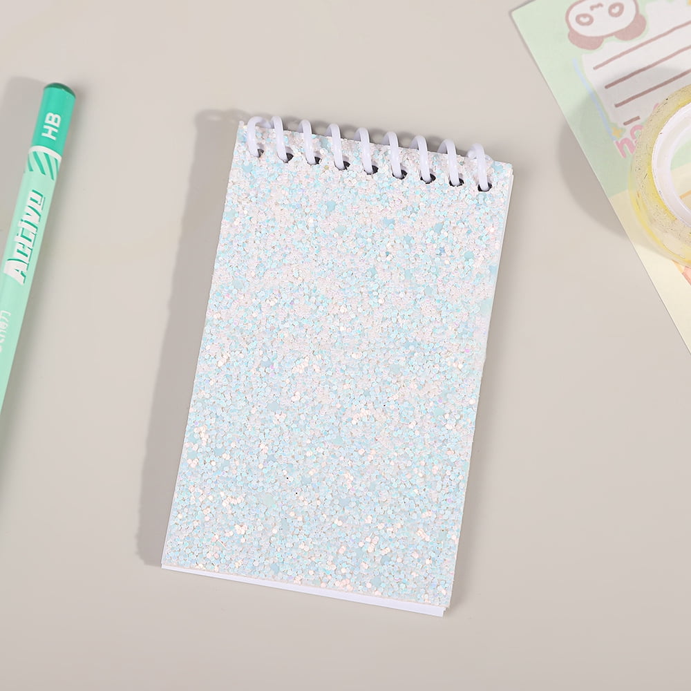 WEUVEB 6-Pack Spiral Notebooks with Vibrant Sequin Covers, Blank Pages for Journaling, Writing, and Note Taking