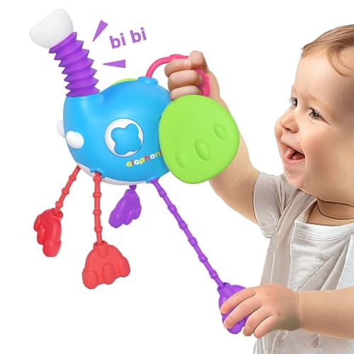 Juguete para tirar de cuerda de elefante iPlay iLearn