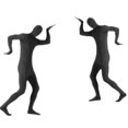 thumbnail image 2 of Traje leotardos para el cuerpo Unisex para hombre y mujer, traje de Cosplay negro elástico de LICRA, Body que desaparece para fiesta de Halloween, 2 of 5