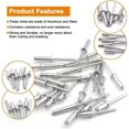 thumbnail image 2 of LAICAIW 100 Pcs Rivets en Aluminium pour Stores 1/4 Pouces x 1 Pouces, Rivets Pop 6.4 x 25mm, Lot de 100 (Argent), 2 of 6