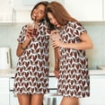 thumbnail image 4 of Sikiie A Rooster With Chickens Print Women's Short-sleeved Nightdress, Round Neck Pullover Nightdress Pajamas Summer Home Wear, 4 of 6
