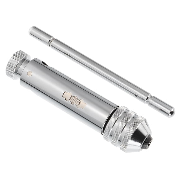 T Handle Ratchet Wrench for Repairing M5- Adjustable Tool Steel Silver