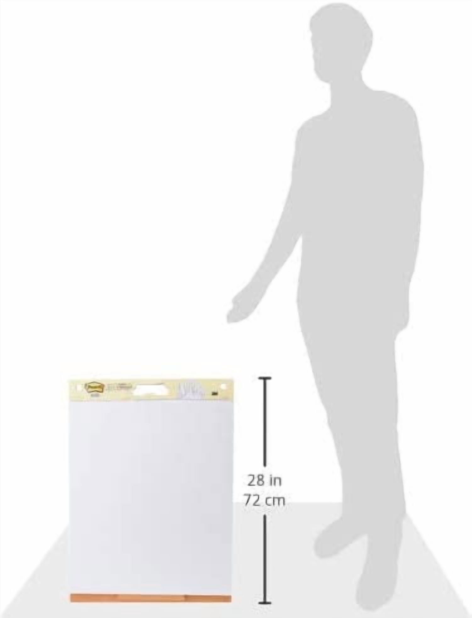 HJTER Super Sticky Tabletop Easel Pad, Great for Virtual Teachers and Students, 20 x 23 Inches, 20 Sheets/Pad, 1 Pad (563R), Portable White Premium Self Stick Flip Chart Paper, Built-in Easel Stand