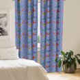 thumbnail image 2 of Ambesonne Llama Curtains, Cartoon Animal Triangles, Pair of 28"x84", Multicolor, 2 of 5
