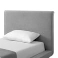 thumbnail image 5 of Lyle Beds Grey Linen Twin Upholstered Walnut Tapered Legs, 5 of 7