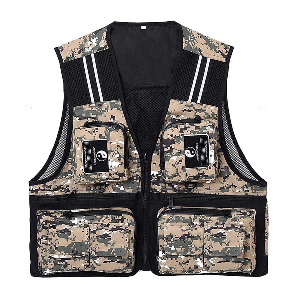 Lixada Outdoor Fishing Waistcoat Sleeveless Mesh Fishing Jacket Multi