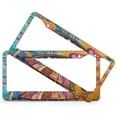 thumbnail image 2 of 2 Pcs Set Colorful Whimsical Girl License Plate Frames Graffiti Street Art Auto Car Accessories Tag Quality Aluminum Metal 2 Hole for US Standard Vehicles for Women Men, 2 of 6