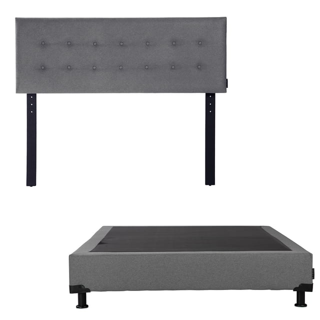 Box Base Cama Individual + Cabecera Bilbao Gris