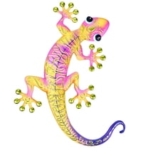 Metal Gecko Wall Decor - Yellow