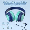 thumbnail image 3 of Kids Headphones Wired Tronsmart KH01C, for School Travel, Safe Volume Limited, Foldable Lightweight Over-Ear Headphones for PC/Tablet- Blue/Green, 3 of 11