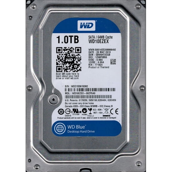 Western Digital WD10EZEX-00ZF5A0 1TB DCM: EBNNHT2CGB