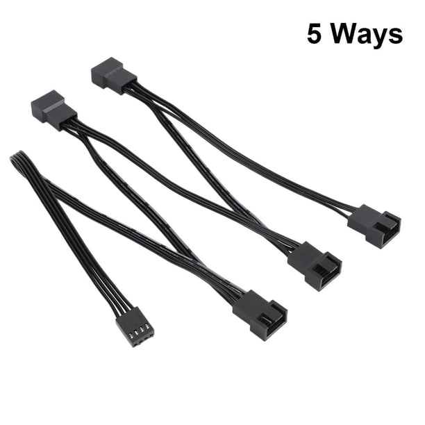 Ventilador portátil PWM Splitter 5/6 Ways Pwm Fan Cable para computadora CPU (5 Ways) Tmvgtek Para estrenar