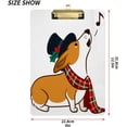 thumbnail image 3 of FMSHPON Christmas Corgi Xmas Music Note Clipboard Hardboard Wood Nursing Clip Board and Pull for Standard A4 Letter 13x9 inches, 3 of 5