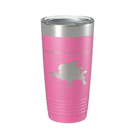

Harris Brake Lake Map Tumbler Travel Mug Insulated Laser Engraved Coffee Cup Arkansas 20 oz Pink