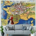 thumbnail image 4 of Orinice France Map Castle Tapestry Wall Hanging Unique Style for Home Decor Living Room Bedroom Apartment Farmhouse Dorm Wall Art 60x50inch, 4 of 6