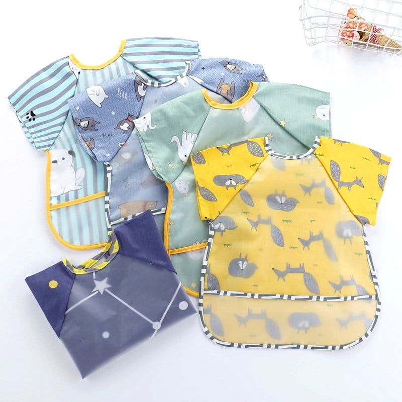 Baby Stuff Bandana Bibs Cotton Cartoon Children Accessories Short Sleeve Waterproof Washable Clothing