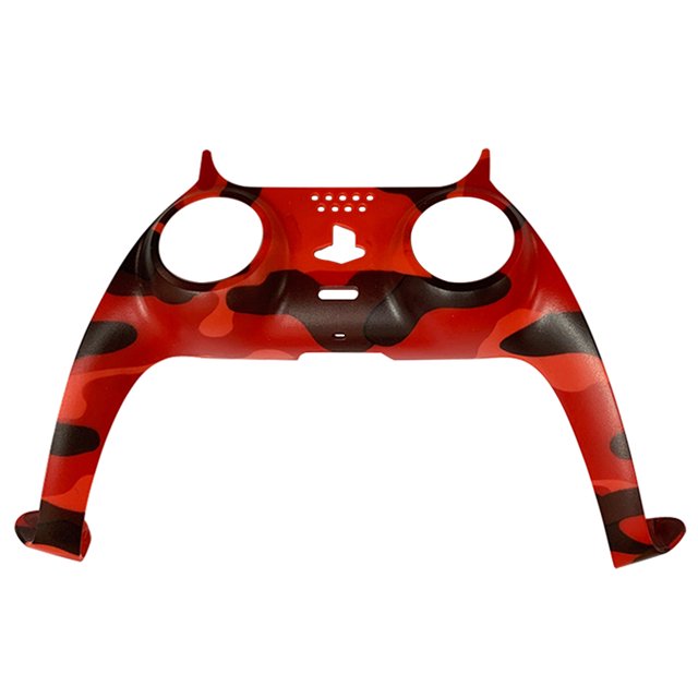 Tmvgtek Cubierta De Tira De Decoración De Controlador De Juego Para Ps5 Gamepad Trim Shell (Camuflaje Rojo)