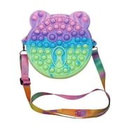 Dourbesty Pop Fidget Toy It Crossbody Bags Push for Women Girls Bubble Pop Shoulder Bag Handbags