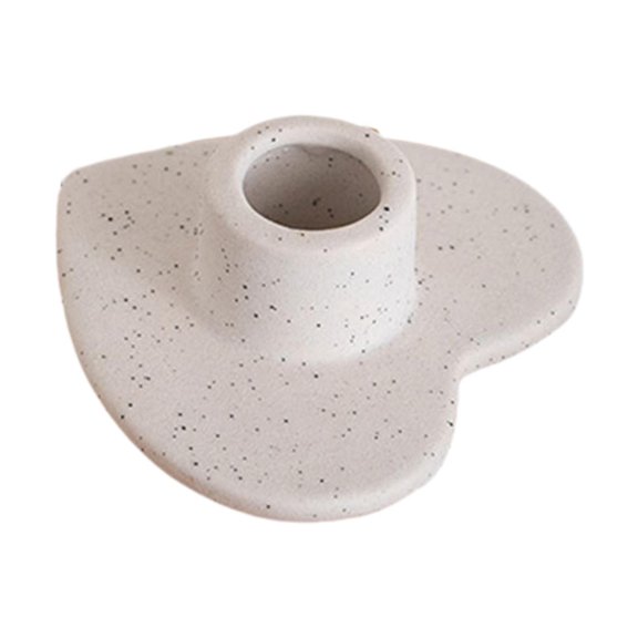 Fzaqwen Ceramic Candle Holder Candle Stand Housewarming Gift Home Decor Candlestick Holder for Farmhouse Bedroom Anniversary Bar Home Black Spot