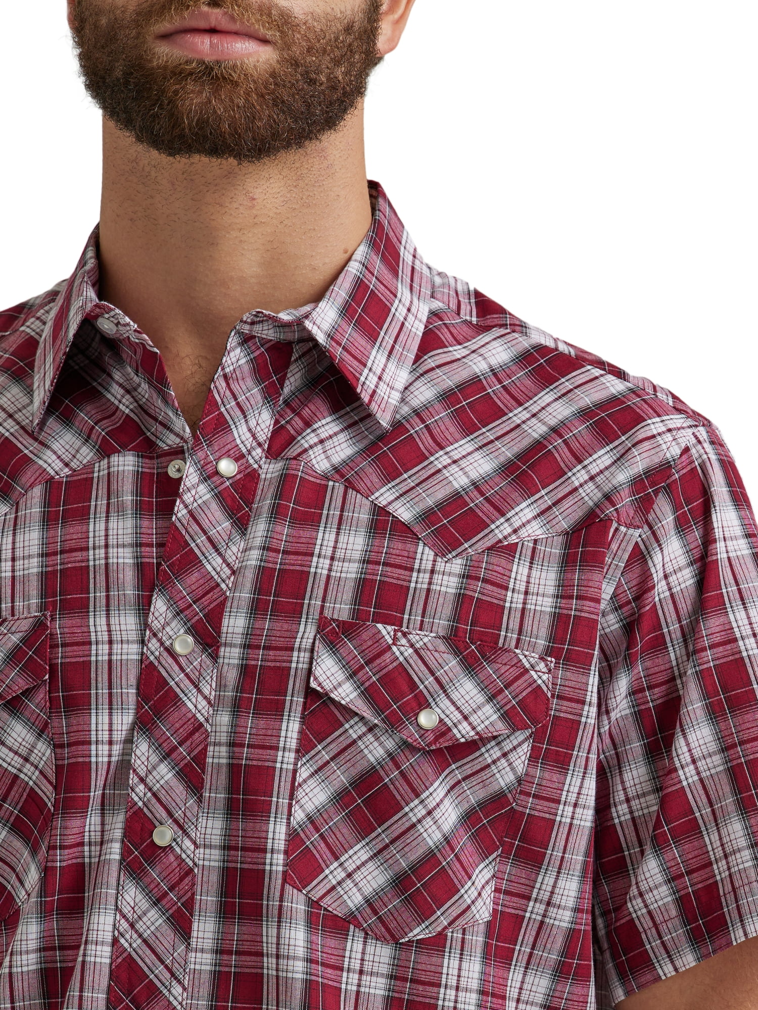 Wrangler Men's Short Sleeve Western Shirt, Size S-5XL