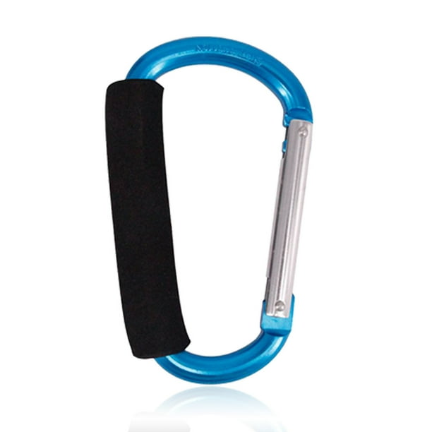 Greeniant Hebilla de esponja recortada, accesorios grandes para acampar, mosquetón de gran tamaño, cierre de Metal, gancho en forma de anillo en D, Escalada Azul 140*80mm Greeniant HW5524-00