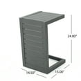 thumbnail image 3 of Noble House Cape Coral Outdoor Grey Aluminum 3 Pc Chat Set w/ Grey Cushions, 3 of 13
