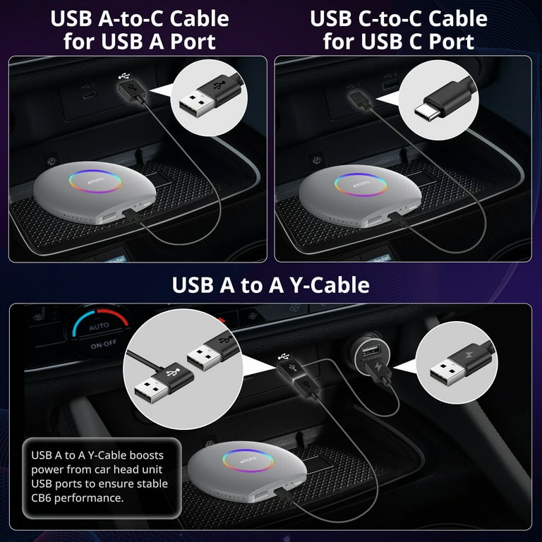 ATOTO Carplay Ai Box Gen 2 AI Smart Box 4G+64G Wireless CarPlay