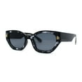 thumbnail image 2 of Womens Mod Square Rectangular Cat Eye Sunglasses Black Tortoise Black, 2 of 4