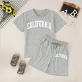 thumbnail image 5 of Gelikeya Summer Outfits for Teen Girls Sweat Shirts Kids Clothing Toddler 2 Piece Outfits Girls Girls Shorts Overalls (Grey, 7-8 Years), 5 of 5