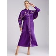 thumbnail image 3 of Manyakai Robe de Graduation pour Femmes, Robe de Juge et de Pasteur, Manches Longues, Thème Halloween, Fête, Performance, Violet 4TG, 3 of 8