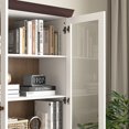 thumbnail image 6 of GZXS 78.7" Tall Storage Display Cabinet with Glass Doors, Adjustable Shelves & 6 Drawers – Freestanding Pantry Cupboard for Kitchen, Dining Room, or Living Room (White), 6 of 9