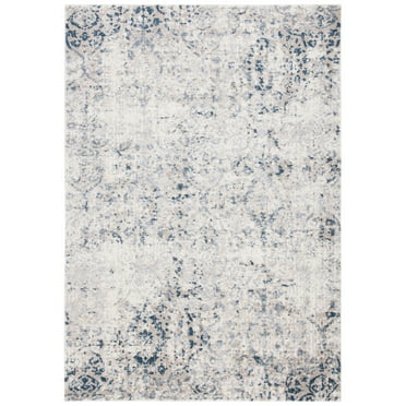 SAFAVIEH Carnegie Thorburn Modern Area Rug, Ivory/Navy, 3' x 5'