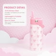 thumbnail image 2 of Botella SANDJEST Kids de acero inoxidable con aislamiento de 12 onzas, color rosa, 2 of 7