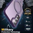thumbnail image 3 of for Samsung Galaxy S23 Plus Case with Magnetic Invisible Ring Stand, Compatible with MagSafe,  Drop Protection Translucent Matte S23 Plus Phone Case for Men and Women, Purple, 3 of 14