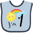 thumbnail image 3 of Inktastic I'm 1- First Birthday Sun Rainbow Boys or Girls Baby Bib, 3 of 4