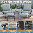 thumbnail image 5 of HOMREST Outdoor Swivel Rocker Patio Chairs with Ottomans and Coffee Table 5 PCS Bistro Set, 360 Degree Swivel Rocking Chair Patio Conversation Set with Thickened Cushion for Garden, Deck and Poolside, 5 of 9
