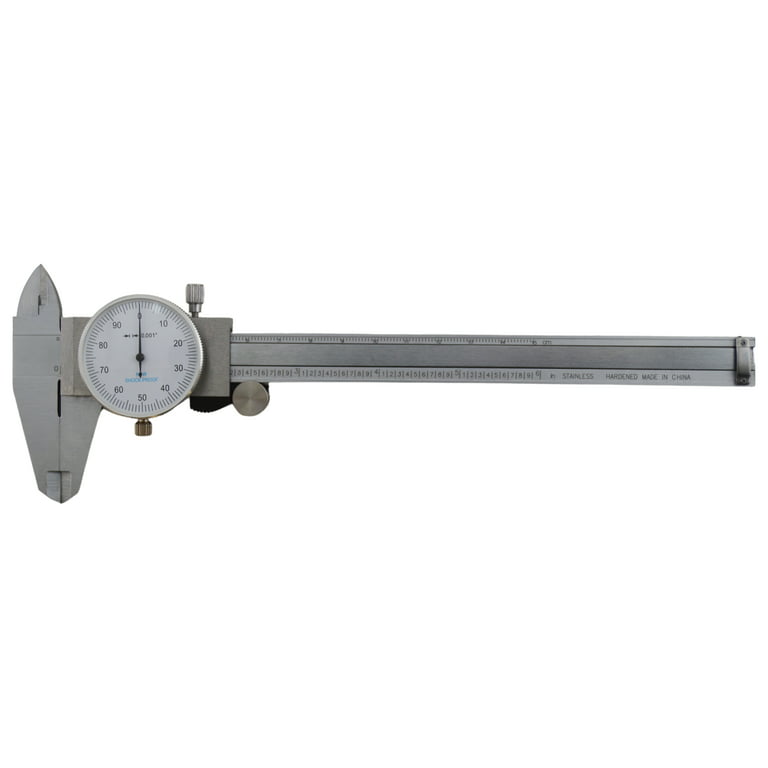 6 Utility Dial Caliper, 0.001 Resolution with Slide Lock, Includes Case 