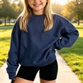 thumbnail image 2 of Bovxnpu Sweatshirts Kids Fleece Lined Crew Neck Long Sleeve Pullover Top Outfits, 2 of 10