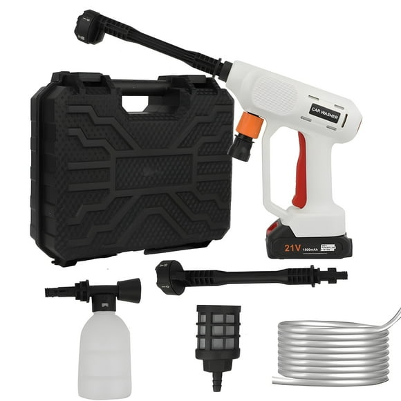 Toytexx Cordless Portable Pressure Washer, 21V Rechargeable Power Cleaner with 6-in-1 Nozzle and Foam Sprayer