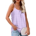 thumbnail image 3 of Summer Sleeveless Top For Women Casual Chiffon Round Neck Solid Color Sling Vest Ladies Soft Beach Tank Tops, 3 of 6