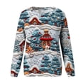 thumbnail image 5 of Ruimatai Chandail de Noël Laid pour Femmes, Chandail de Vacances Doux Mi-Lourd Chaud à Col Rond, Blouse Imprimée de Noël à Manches Longues pour Femmes, Col Rond, Hauts Décontractés, 5 of 5