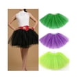 thumbnail image 3 of Caitzr Women Girls Princess Ballet Tulle Tutu Organza Lace Skirt Costume Party Mini Skirt, 3 of 5