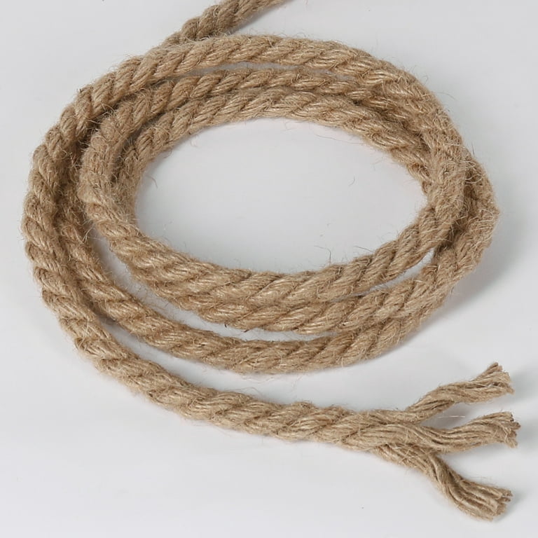 SEUNMUK 5/16 in x 164 ft Natural Jute Rope, 8 mm x 50 m Twisted Hemp Rope,  ThickJute Rope Manila Rope for Craft DIY 