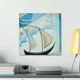 thumbnail image 3 of Fishing Boat in Moonlight - Canvas, 3 of 10