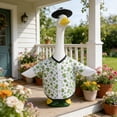 thumbnail image 2 of Porch Goose Soccer Outfits, Summer Porch Goose Outfit Football Print Goose Costumes with Hat for 23 Inch Goose Statue Patio Yard Garden Decor, Summer Decorations for Home, 2 of 6