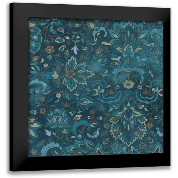 Vess, June Erica 12x12 Black Modern Framed Museum Art Print Titled - Aged Indigo IV