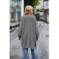 thumbnail image 4 of Women Lightweight Cardigan Sweater Mid Length Solid Color Long Sleeve Open Front Fall Winter Knit Coat Outwear, 4 of 4